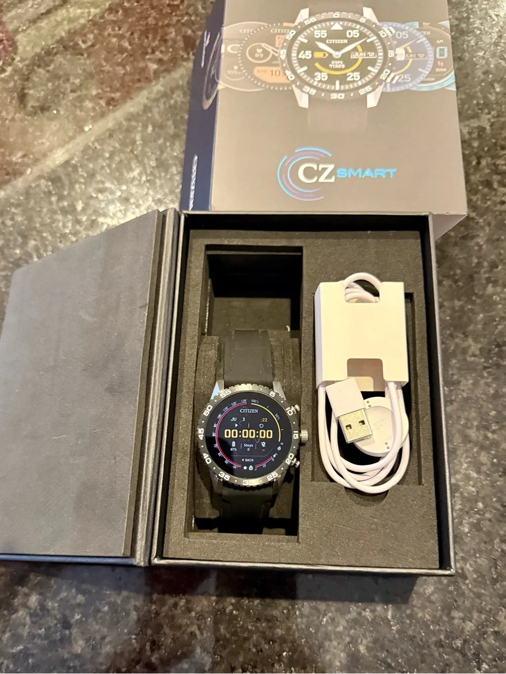 Citizen Black Smartwatch with Silicone Band